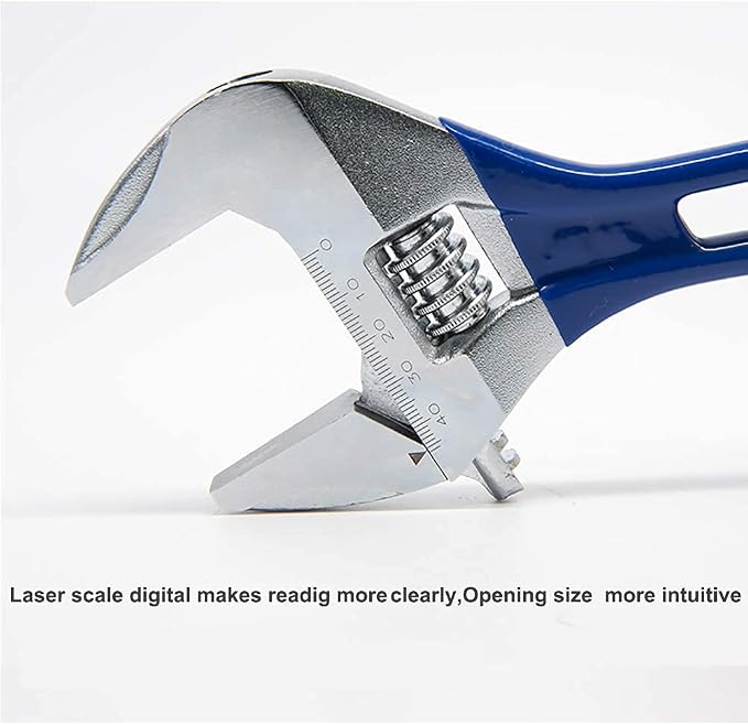 Wide Opening Stubby Adjustable Wrench Spanner with Short Handle 4 inch Chrome Vanadium Steel Forged