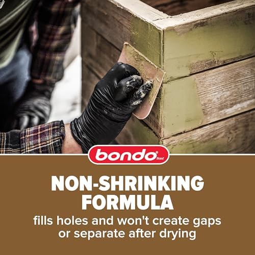 Bondo FD-PT-ES Wood Filler 12 oz with Hardener 0.5 oz, Pack of 2