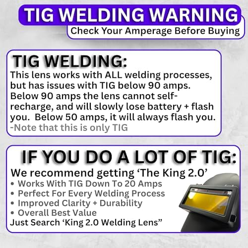 Ridge Products | Gold Shade 10 Auto Darkening Welding Lens | Cool Blue Welding Lens 2x4 1/4 | Shade 10 Welding Lens Auto Darkening | Perfect for a Sugar Scoop Welding Hood or Pancake Welding Hood