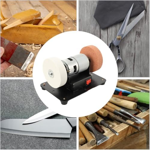 Mini Bench Grinder Electric Benchtop Sander, 96W Electric Grinding Machine
