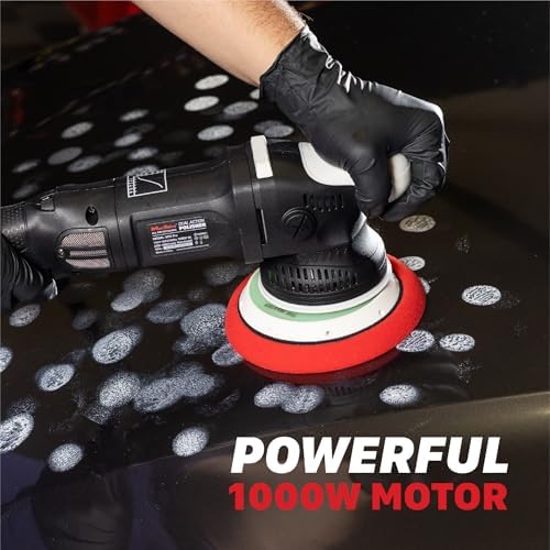 Maxshine M15 Pro Dual Action Polisher Pink – 15mm Long Throw Random Orbital Buffer, 1000W Detailing Machine 5″ Backing Plate – Variable Speed 2500–5000 OPM for Car, Truck, SUV & Boat Paint Correction
