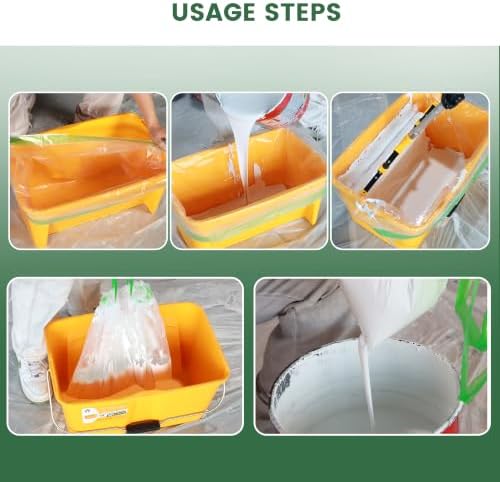 VOOMEY 18 Inch Paint Buckets Liners, Disposable Paint Tray Liner, 6 Pack