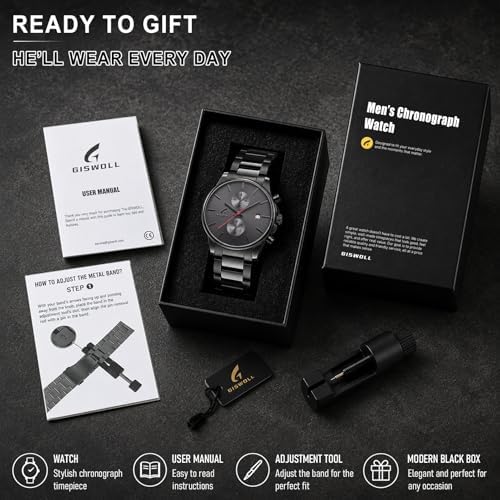 Stylish Stainless Steel Men's Watches with Functional Chronograph Subdials