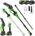 4-in-1 Electric Pole Saw&Pruning Shear Combo, 6" Pole Saw for Tree Trimming