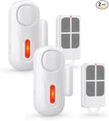 Door Alarms for Kids Safety, 120dB Wireless Window Security Sensor with 600ft Remote Range, Home Intruder Alert System with SOS Button, 2-Level Adjustable Volume for Pool, Dementia, Apartment, 2 Pack