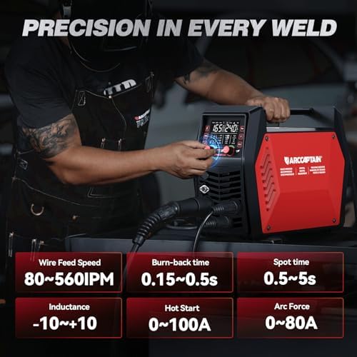ARCCAPTAIN MIG165 Pro MIG Welder Machine 165A 120V 240V 6-in-1 Multiprocess