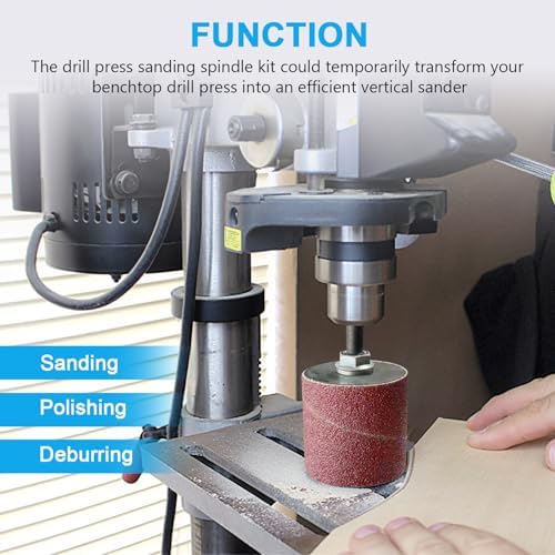4-1/2’’ Drill Press Sanding Spindle Kit,Spindle Sander Drum Kit