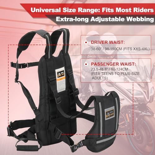 Upgraded Motorcycle Safety Harness for Kids & Adults