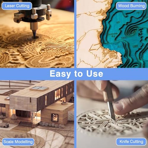 12 Pack Basswood Sheets for Crafts 12 x 18 x 1/8 in, 3mm Thick Unfinished Plywood for Laser Cutting & Engraving, DIY Ornaments and Architectural Model