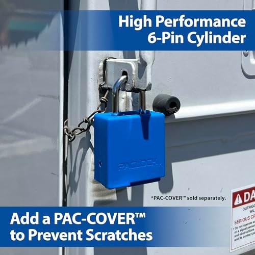 PACLOCK's 1-Series Padlock, UCS, 1/4" Diameter Hard. Stainless Steel Shackle, 1-3/16" Tall, High Performance 6-Pin Cylinder, One Lock Keyed to a Number U-Pick! w/ 2 Keys, Silver