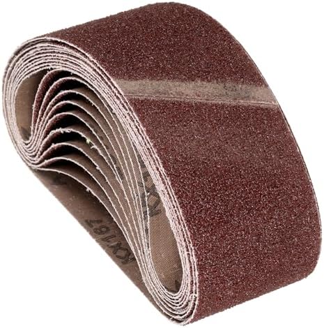 10 Pcs Sanding Belts 3 x 21 Inch 36 Grit Aluminum Oxide