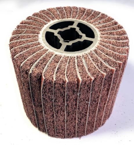 SIGNI Sandpaper Polishing burnishing Drawing Wheel Compatible with Burnishing Machine/Polisher/Sander 120x100mm (180 grit Sandpaper with Non Woven)