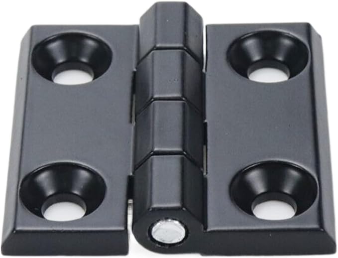 4 Pcs Metal Foldable Butt Hinge Zinc Alloy Ball Bearing Butt Hinge for Cabinet Door Closet,1.57×1.57 inch，Black