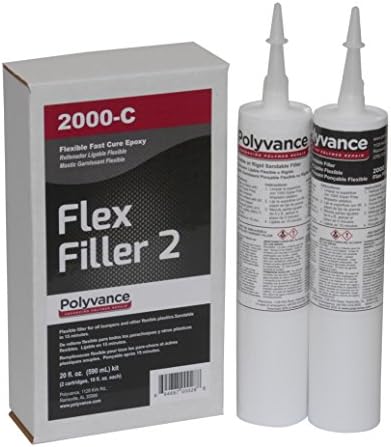 Polyvance Flex Filler 2 Gray Flexible Caulk Cartridges for Plastic Repair