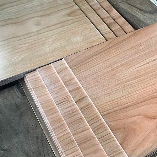 1/8" x 12" x 12" Pre Finished Cherry Plywood - Perfect for CNC, Laser Cutting & Engraving - Cherokee Wood Products (16pcs)