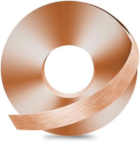 GSCIT Club Rose Gold Edge Banding, 3/4 Inch x 100ft Aluminum Brushed Edge Banding PVC Edge Trim for Cabinet Repair Furniture