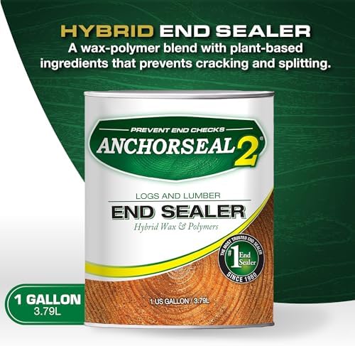 ANCHORSEAL 2 Log and Lumber End Grain Sealer, Prevents Checking, 1 Gallon