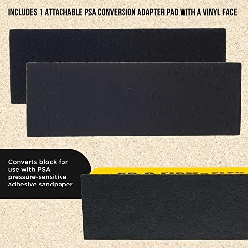 Dura-Gold Pro Series 9" K-Block Sander Firm & Flex Hand Sanding Block Pad with Hook & Loop Backing and PSA Adapter Pad & 3000 Grit Green Sandpaper Roll, 2-3/4" Wide, 20 Yards Long
