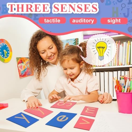 MONTESSORI OUTLET Lower Case Sandpaper Letters -Print for Children Aged 3-6: Montessori Education at School and Home