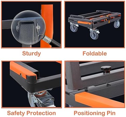 YANGTZE Folding Drywall Cart Heavy Duty,Panel Cart 2200lbs