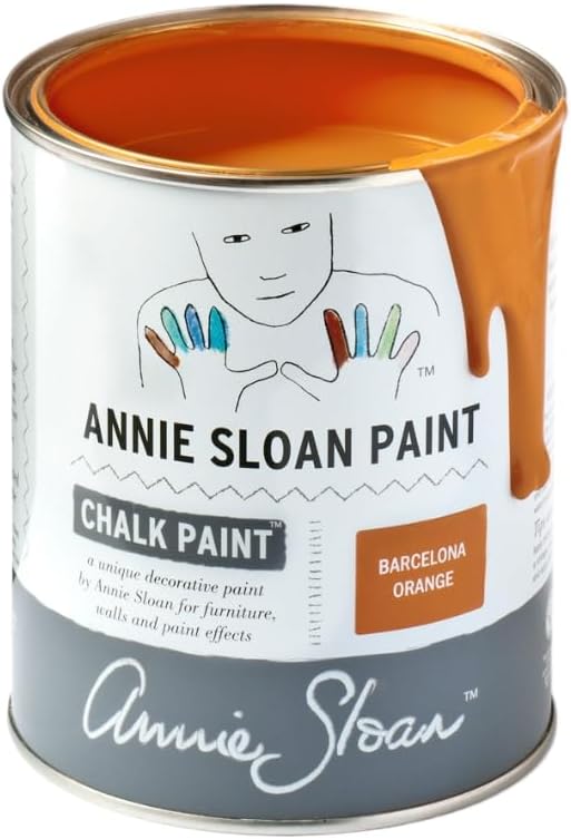 Annie Sloan Chalk Paint® (Barcelona Orange, 1 Litre/33.8 Fl Oz) a unique decorative paint for furniture, cabinets and home décor with no sanding or priming