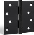 goldenwarm 18 Pack Matte Black Door Hinges, 4 x 4 Inch Black Interior Door Hinges with Square Corners