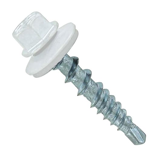 Fasteners Plus ST Fastening #10 x 1 Kwikseal Woodbinder Metal Roofing Screws Metal-to-Wood Bright White (Pack of 250)
