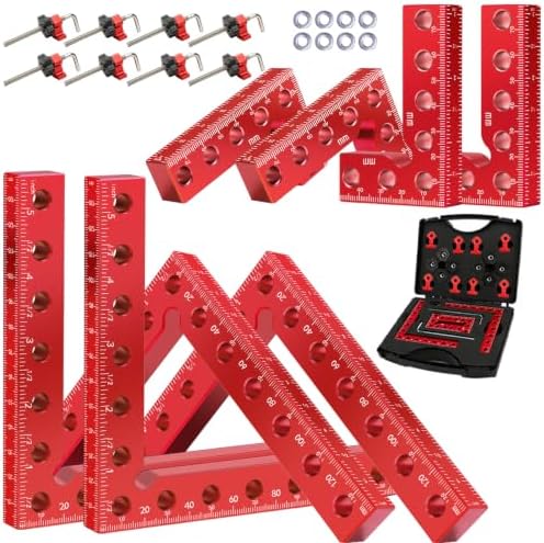8PCS 90° Corner Clamps for Woodworking, Aluminum Right Angle Kit