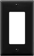 ENERLITES Decorator Light Switch or Receptacle Outlet Wall Plate, Gloss Finish, Size 1-Gang 4.50" x 2.76", Polycarbonate Thermoplastic, 8831-BK, Black