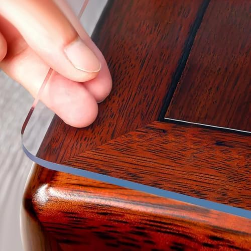 OstepDecor 24 x 60 in Clear Table Protector 1.5mm Thick Plastic Table Cover