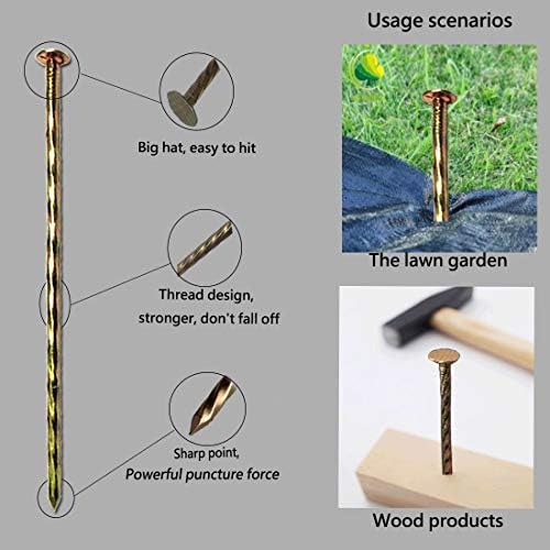 50 Pack 8" Galvanized Non-Rust Spiral Metal Garden Stakes, Landscape Spikes