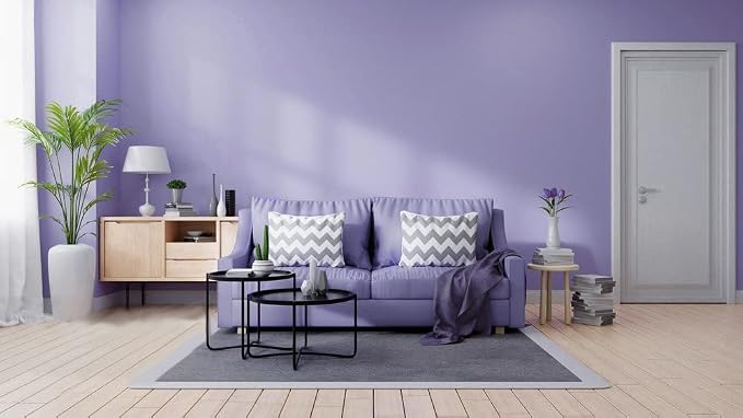 Safiyya 197"x17.7" Purple Peel and Stick Wallpaper Solid Color Wall Paper Contact Paper Self-Adhesive Removable Wallpaper for Wall Cabinet Covering Vinyl Rolls