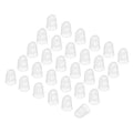PATIKIL Finger Tip Covers Cots, Light White Silicone Finger Protectors Gloves Breathable Reusable Fingertip Caps with Air Holes for Dry Skin Finger Cracking, M, 30 Pcs