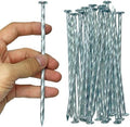 6 Inch 25 Pcs Artificial Turf Stakes Galvanized Spiral Landscape Staples