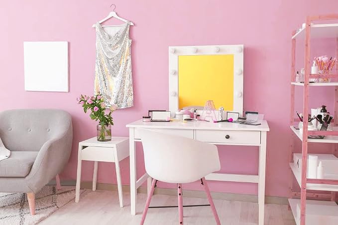 393"x17.7" Pink Peel and Stick Wallpaper Solid Color Contact Paper Self Adhesive Removable Wallpaper for Wall Covering Vinyl Roll