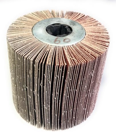 SIGNI Sandpaper Polishing burnishing Drawing Wheel Compatible with Burnishing Machine/Polisher/Sander 120x100mm (60 grit sandpaer)