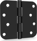 GoldenWarm 18-Pack Black Matte 4in x 4in Heavy Duty Hinges for Interior & Exterior Doors