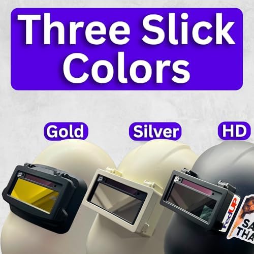 Ridge Products | Gold Shade 9 Auto Darkening Welding Lens | Cool Blue Welding Lens 2x4 1/4 | Shade 9 Welding Lens Auto Darkening | Perfect for a Sugar Scoop Welding Hood or Pancake Welding Hood