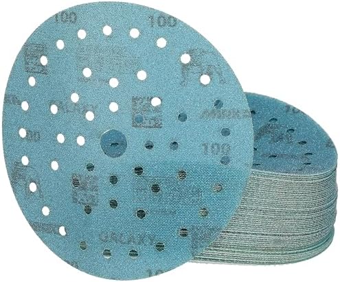 Mirka Galaxy Multifit 6 Inch Ceramic Discs, 100 Grit, Hook & Loop, 50 Pack