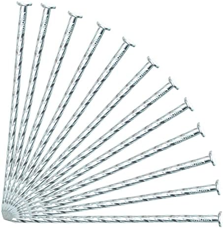 50/100/150 Pack 6" Solid Galvanized Non-Rust Metal Garden Stakes Spiral Landscape Edging Anchors for Paver Edging, Gardening, House Construction, etc (150)