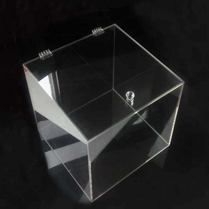 12 Pcs Acrylic Small Hinges - Self Adhesive Clear Plastic Transparent Continuous Hinge Tools for Cabinet Drawer Furniture DIY Display Stand 35x25 mm