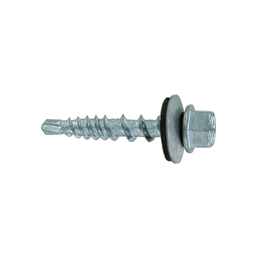 Fasteners Plus ST Fastening #10 x 1 Kwikseal Woodbinder Metal Roofing Screws Metal-to-Wood Galvanized (Pack of 250)