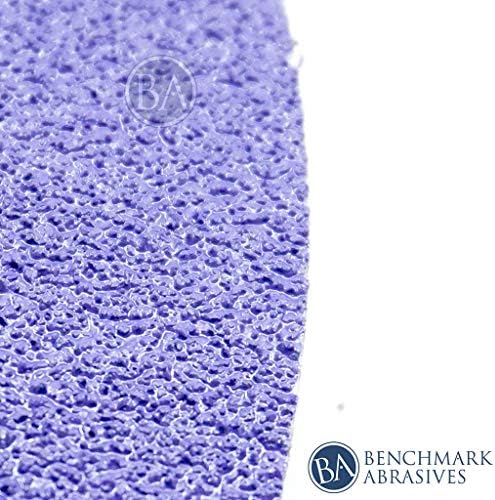 Benchmark Abrasives 6 Inch Sanding Discs Hook and Loop Ceramic No Holes Adhesive Sandpaper for Surface Blending, Automotive Metals Fiberglass - Orbital Sander Sandpaper (50 Discs), 150 Grit