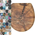 Sanilo Wooden Toilet Seat with Quick Release & Soft Close [ROUND] - Decorative & Slow Close Molded Wood Seat - With One Click for Easy Installation & Cleaning - With Adjustable Fit (Old Tree)