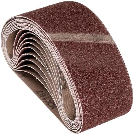 10 Pcs Sanding Belts 4 x 24 Inch 36 Grit Aluminum Oxide