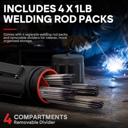 YESWELDER E6011 E7018 Welding Rods with Tube Black 2-Pack