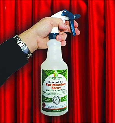 Flamecheck M-111 Fire Retardant Spray (Quart) Class A, Non-toxic and easy to use on fabric, wood, stage curtains and other absorbent surfaces.