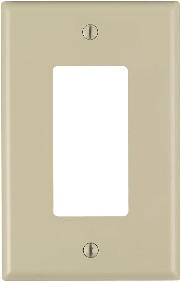 Leviton 1-Gang 1-Decora Midway Nylon Wallplate, PJ26-I, Ivory