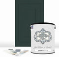 ALL-IN-ONE Paint by Heirloom Traditions, Evergreen (Deep Emerald Green), Gallon - Durable cabinet and furniture paint. Built in primer and top coat, no sanding needed. Includes our 30 featured color