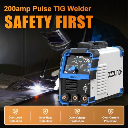 AZZUNO Cold TIG Welder With Pulse 200A, 5-in-1 TIG Welding Machine